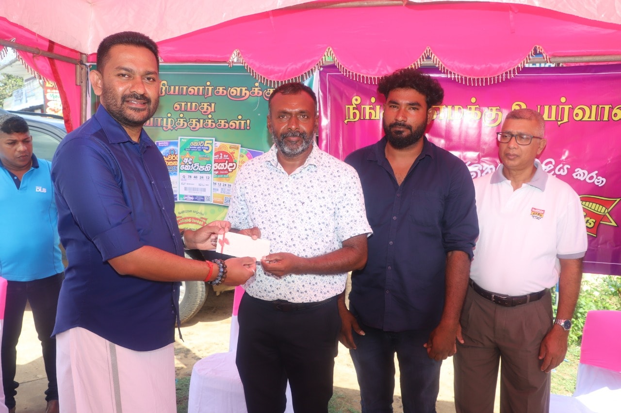 Presenting Cheques in Mullaithivu to the Winners from the North Province